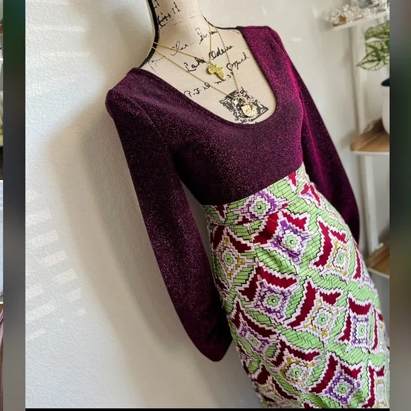 Zara Metallic Purple Bodysuit Medium - Picture 6 of 12